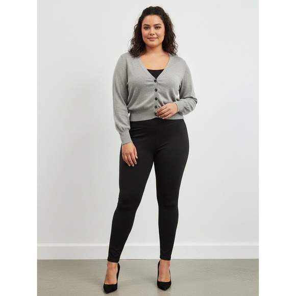 Marled Sweaters - Marled Gray Cardigan Sweater Women's L Button Front Long Sleeve Soft Girl Preppy